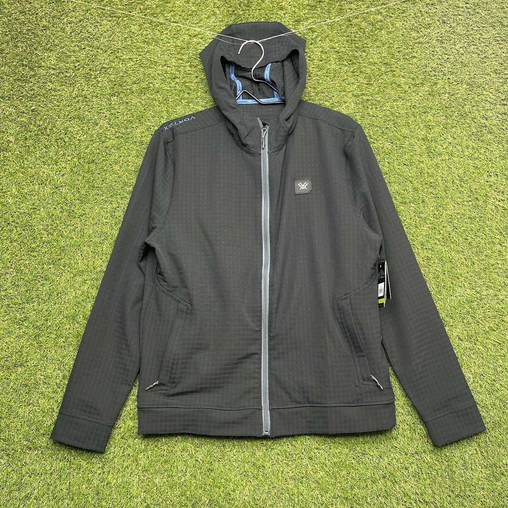Vortex Cloud-To-Ground Jacket Mens Small Black Zip Up Outdoor Hiking NWT